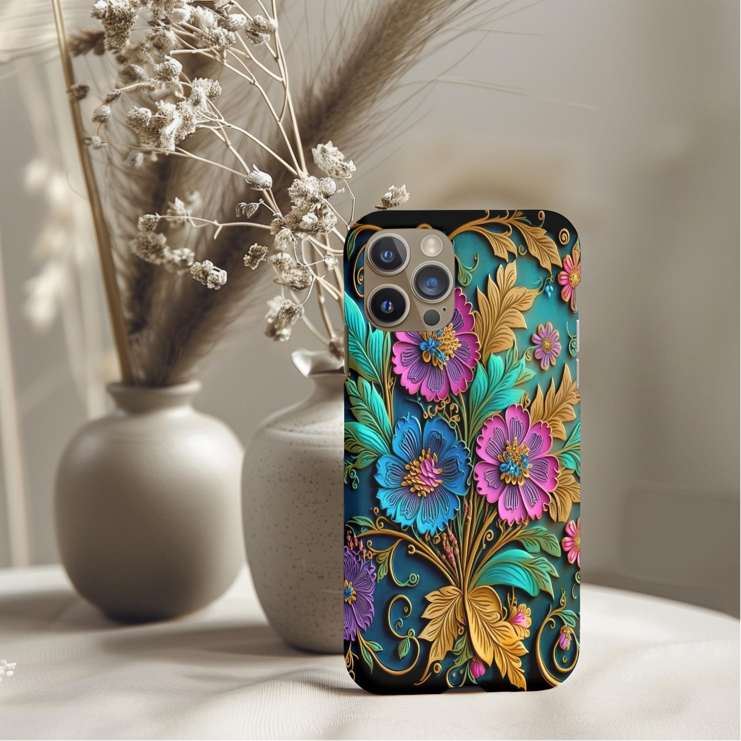 3D Flower Pattern Phone Case