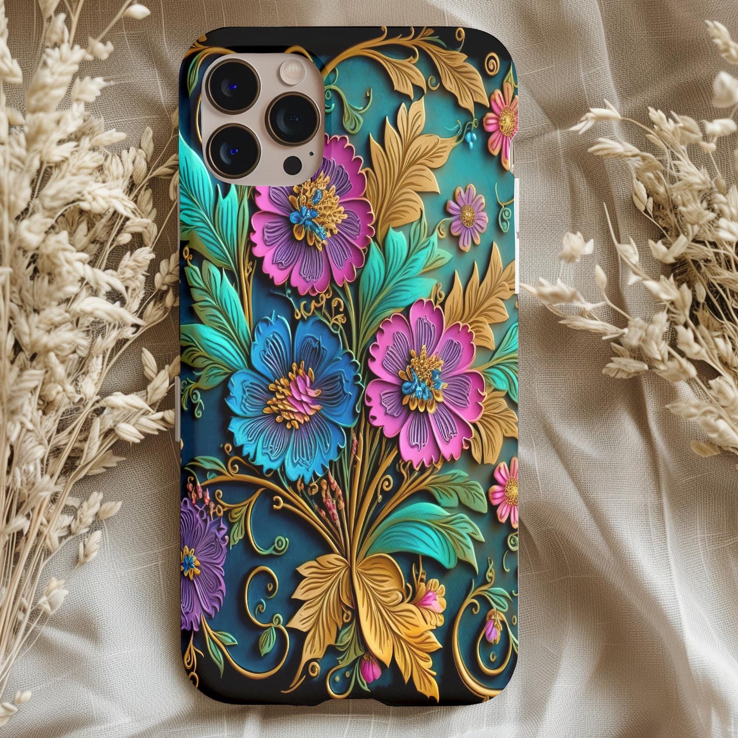 3D Flower Pattern Phone Case
