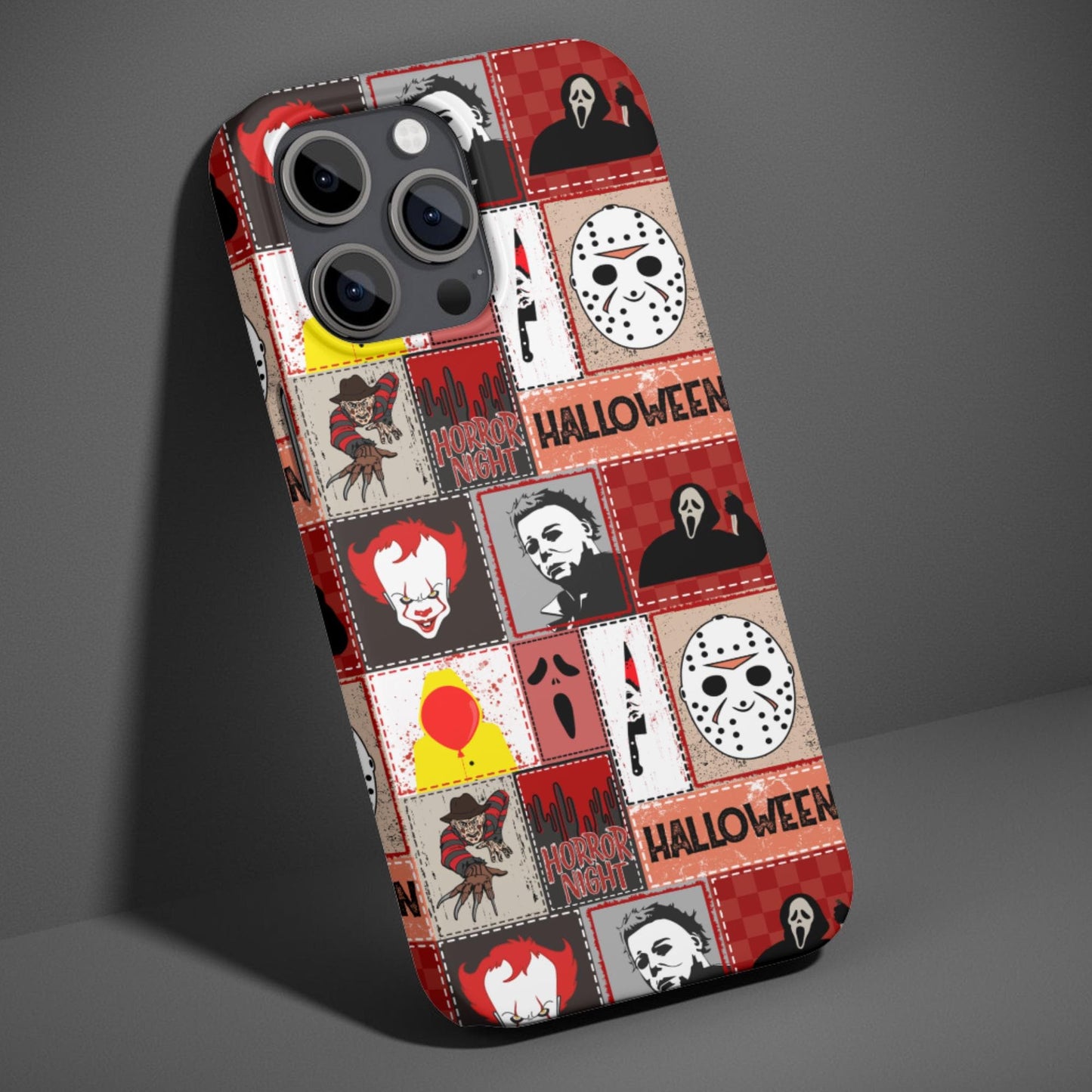 Horror Characters Patchwork Phone Case