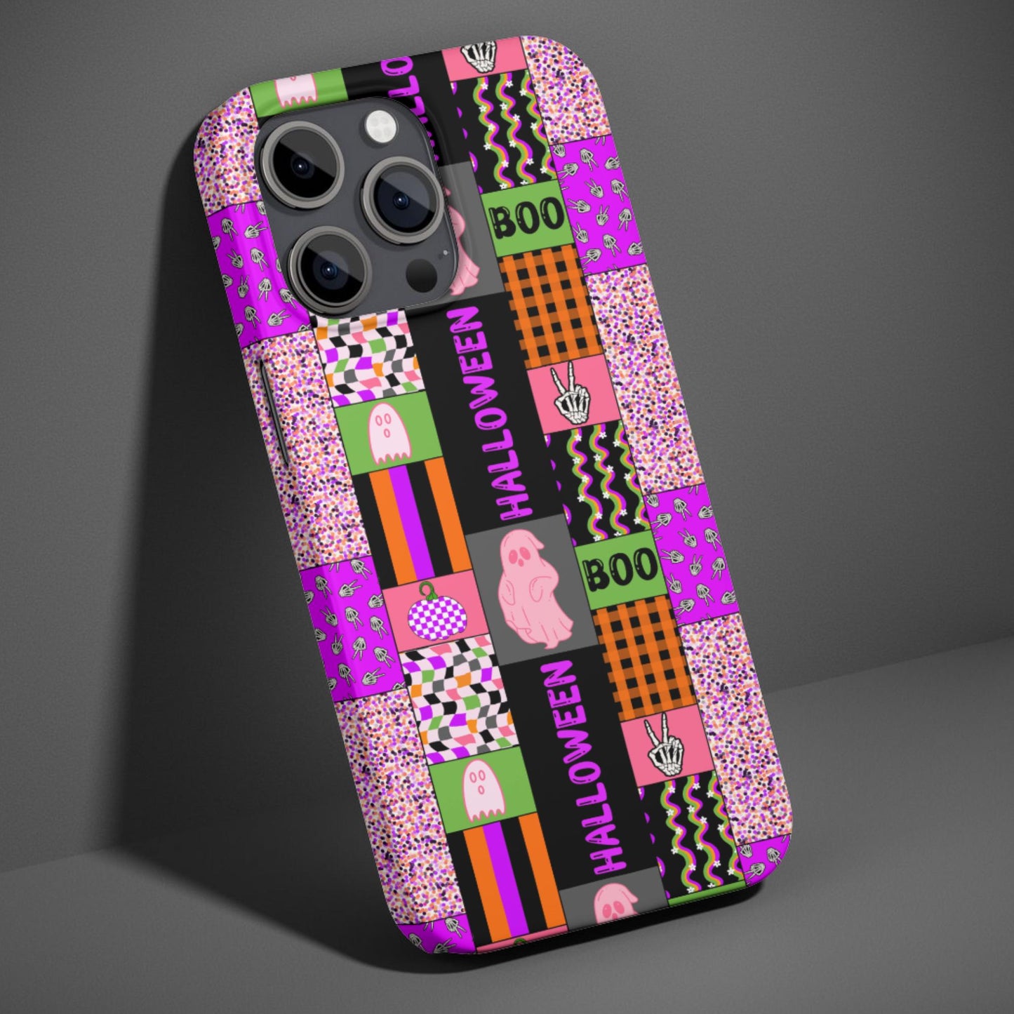 Halloween Colorful Patchwork Phone Case