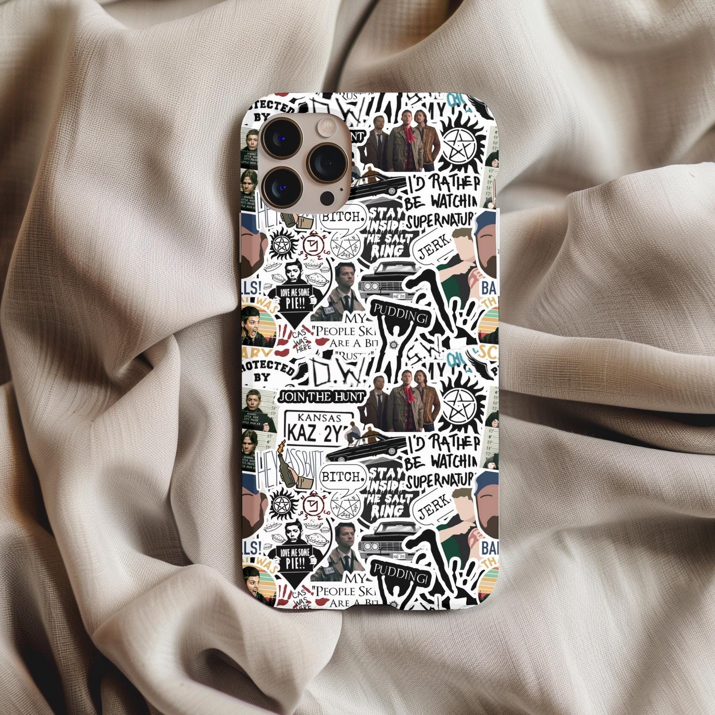 Supernatural Stickers Collage Phone Case