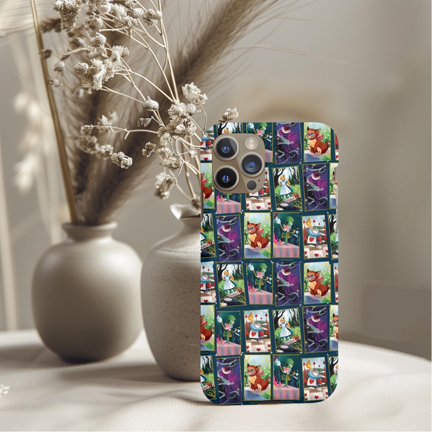 Alice Cheshire Cat Tarot Cards Phone Case