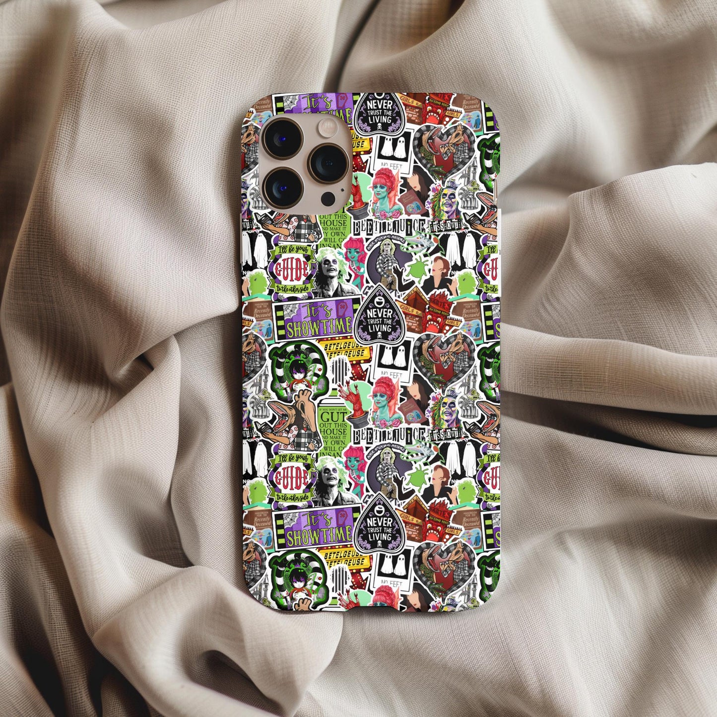 Beetlejuice Stickers Collage Phone Case