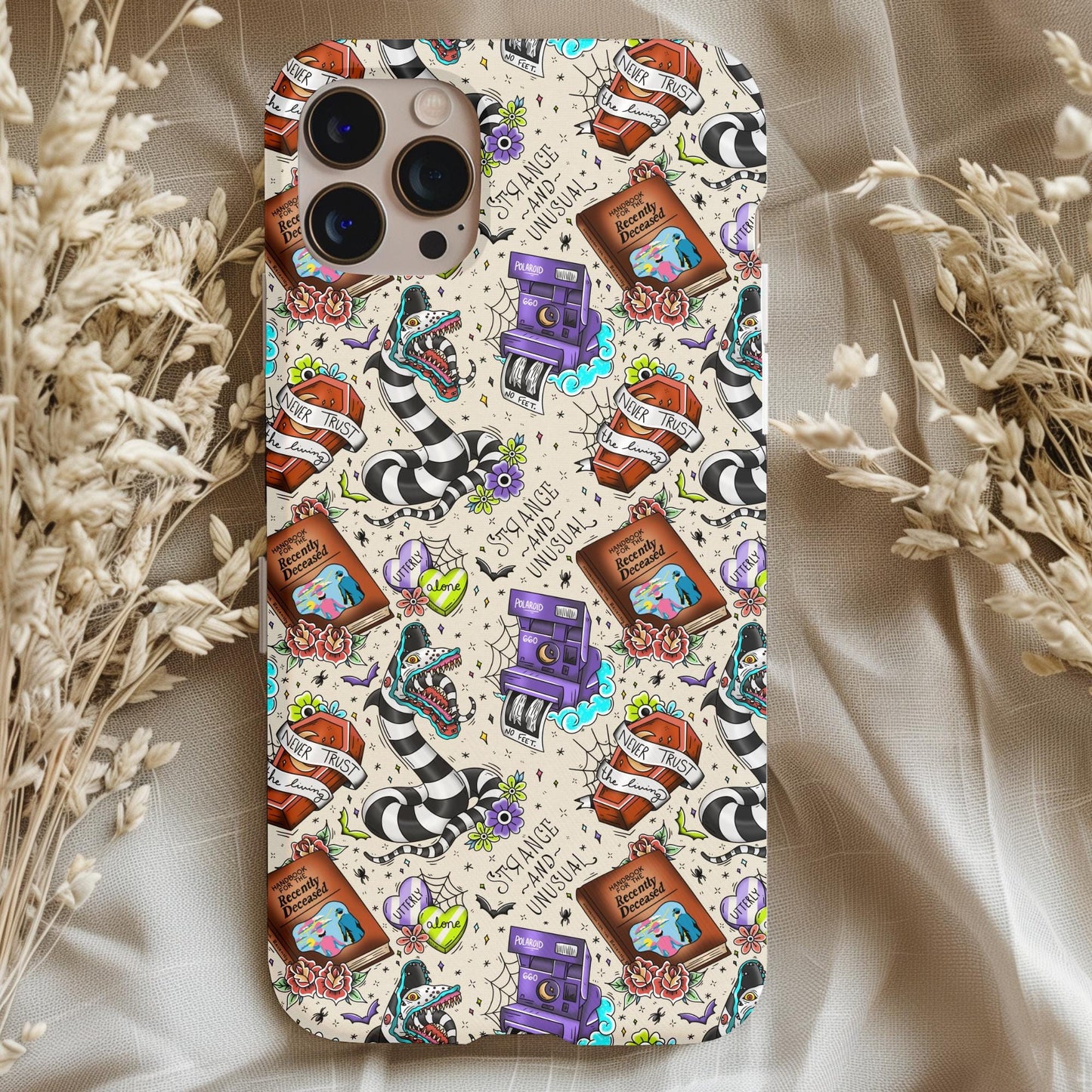 Beetlejuice Sandworm Tattoo Phone Case