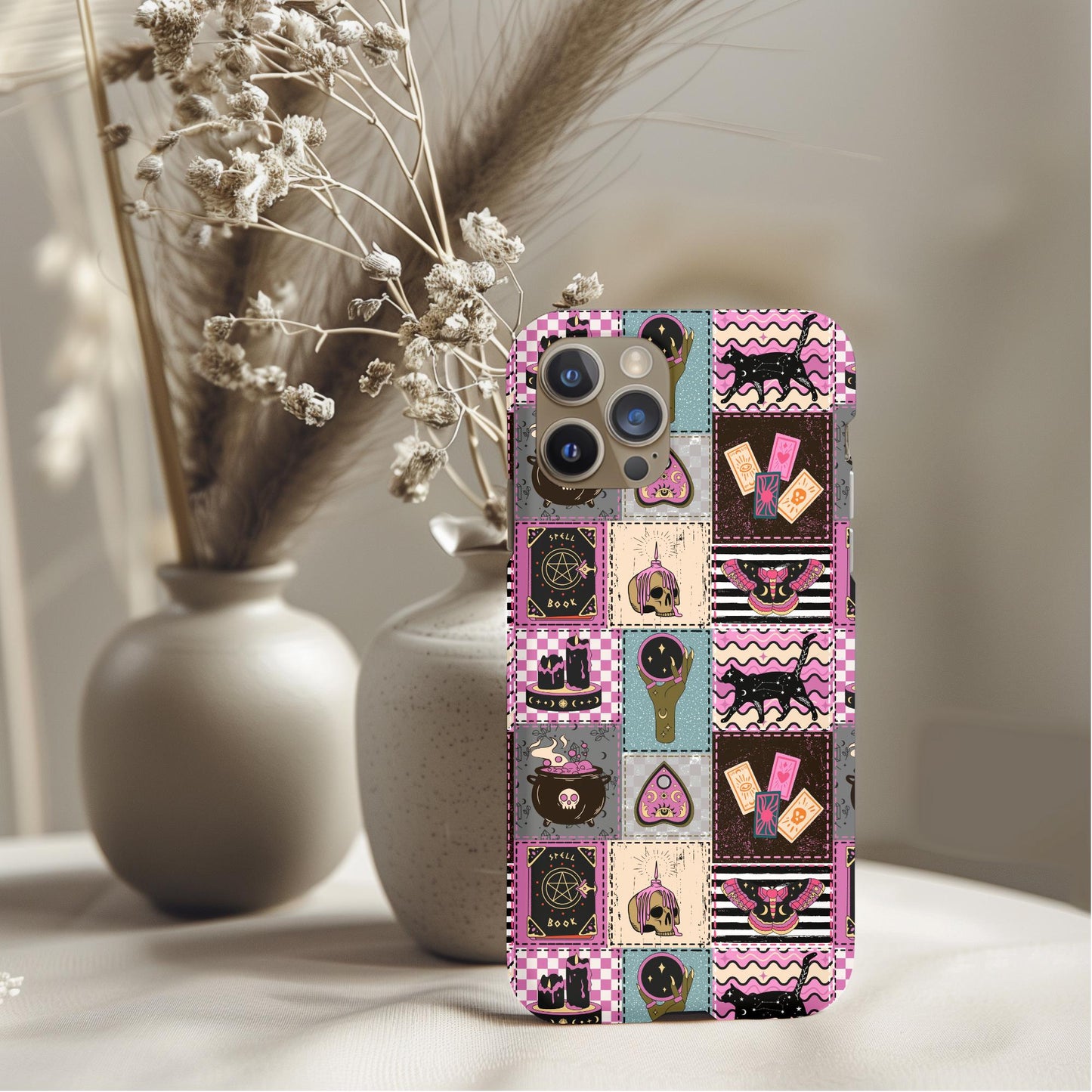 Witchy Spirit Board Planchette Patchwork Phone Case