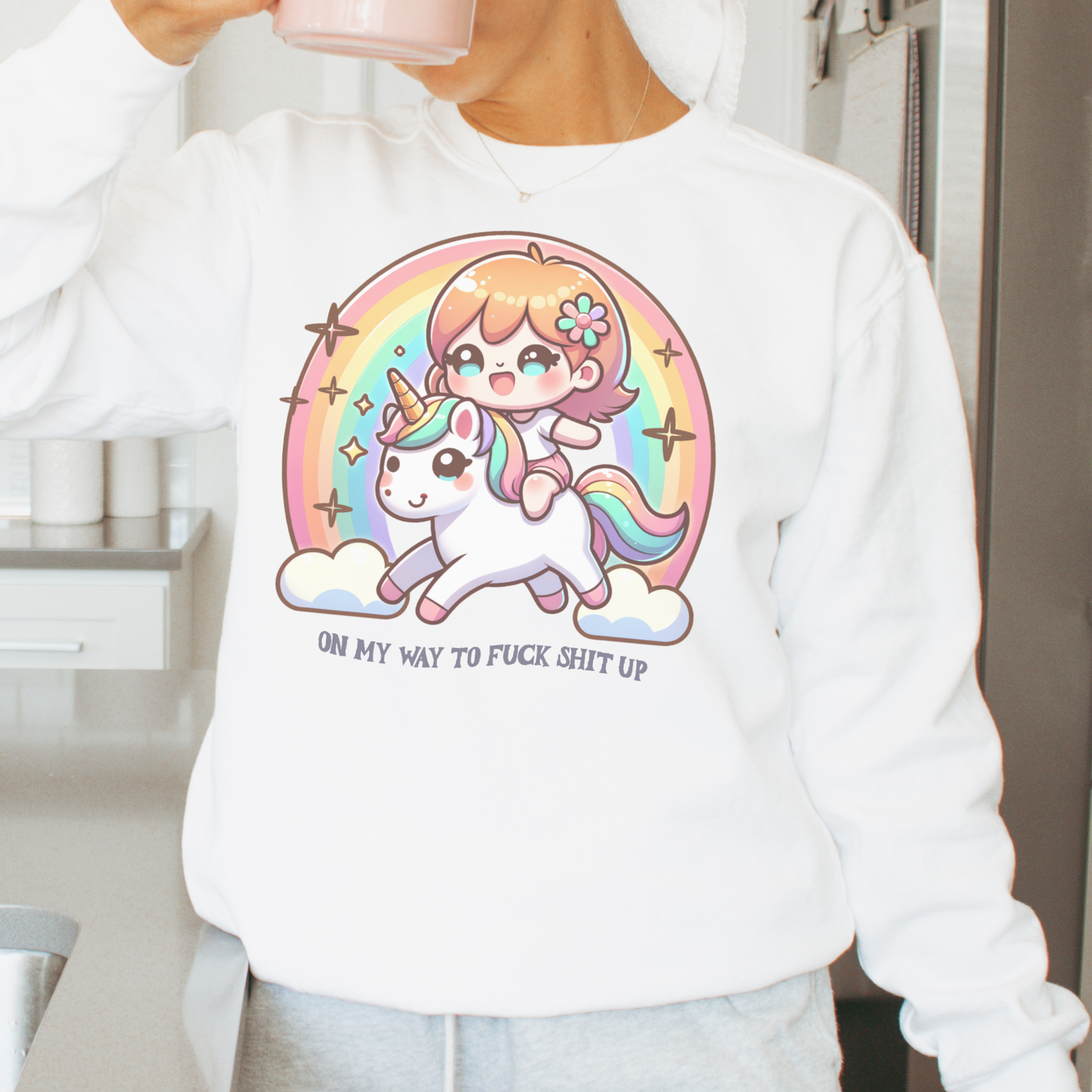 Cute On My Way To Mess Things Up Comfort Colors® Shirt Sweatshirt