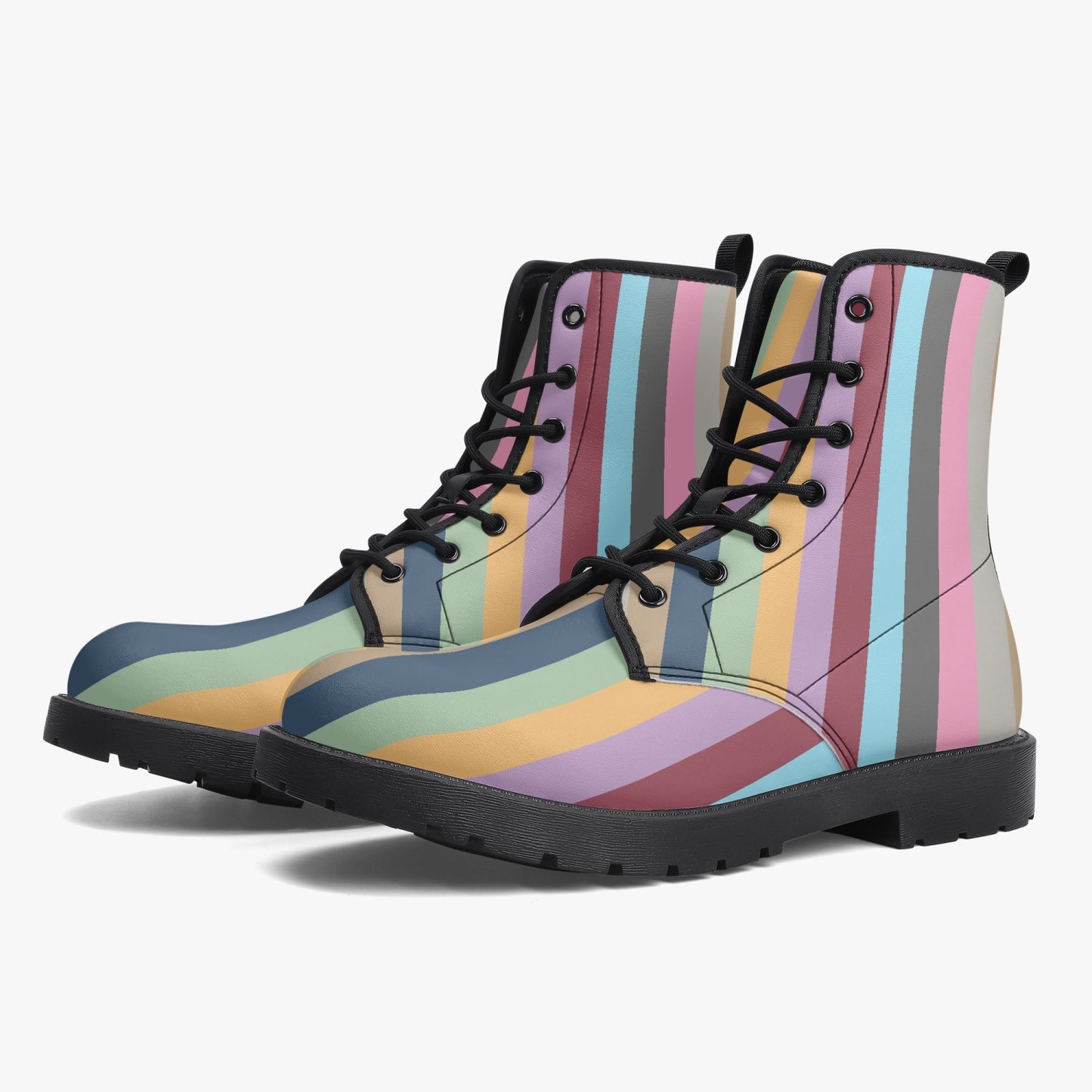 Eras Stripes TSwift Leather Combat Boots