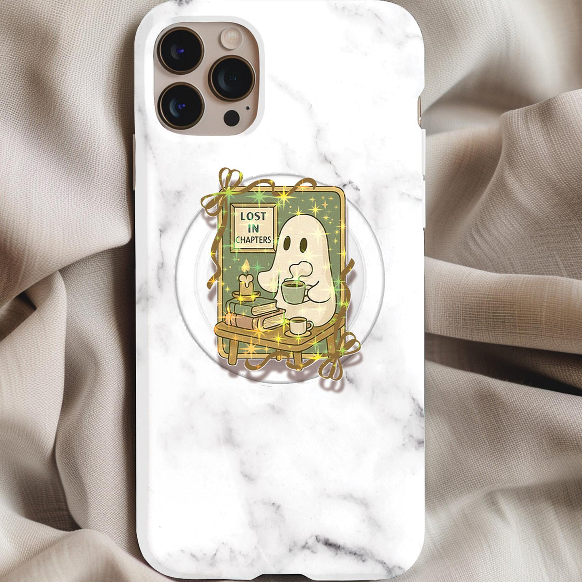 Ghost Reader Stamp Holographic MagSafe Kindle Phone Grip
