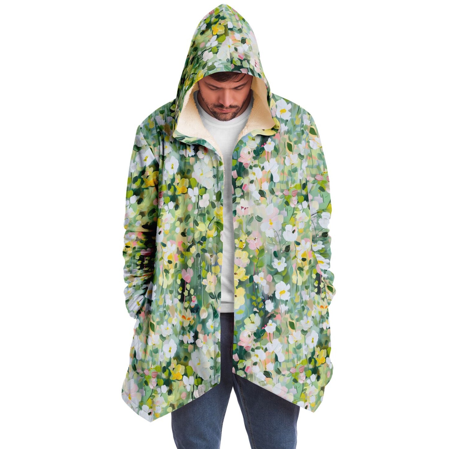 Meadow Flowers Fleece Lined Hooded Cloak