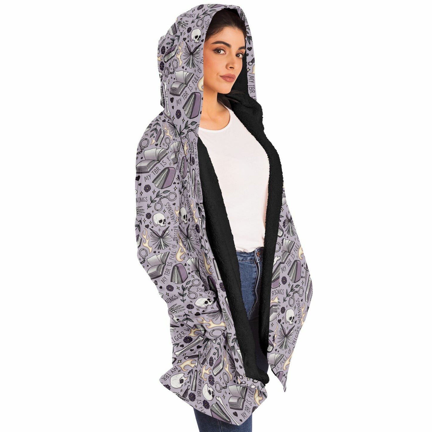 My TBR Is Full Of Trigger Warnings Fleece Lined Hooded Cloak