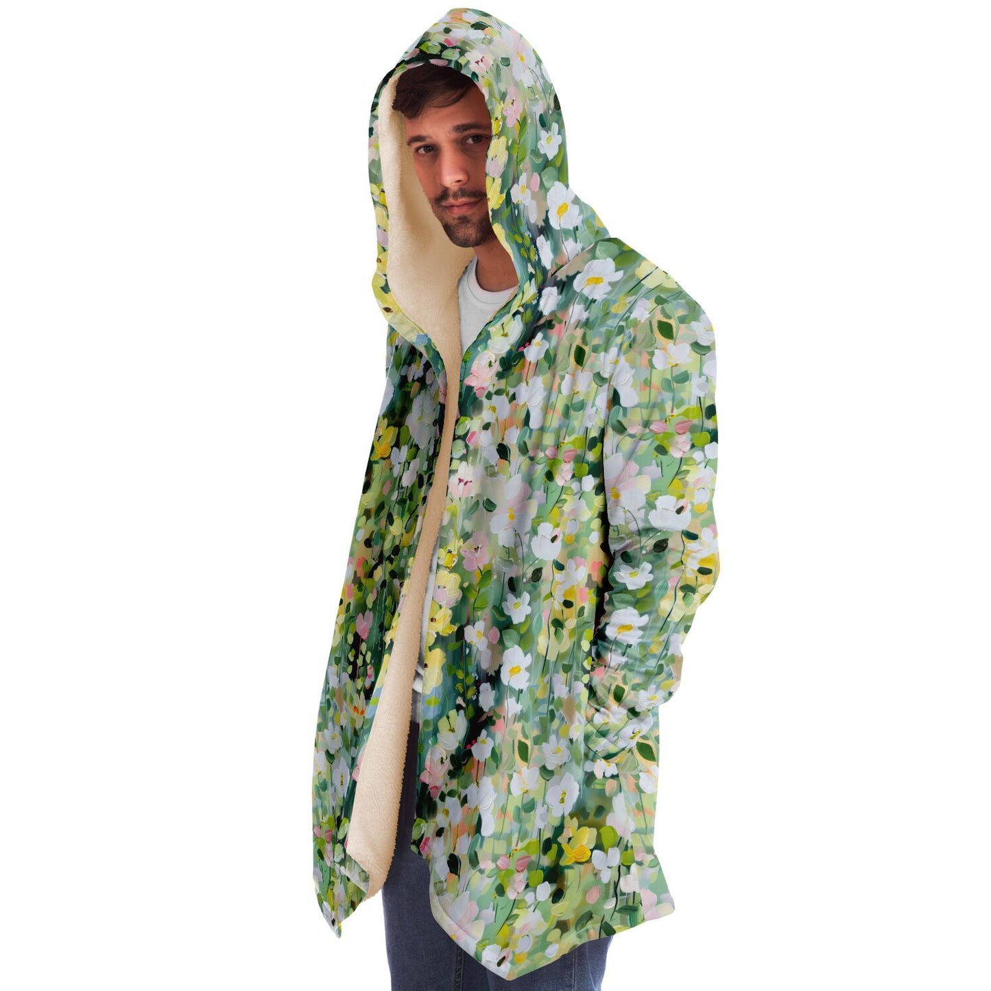 Meadow Flowers Fleece Lined Hooded Cloak
