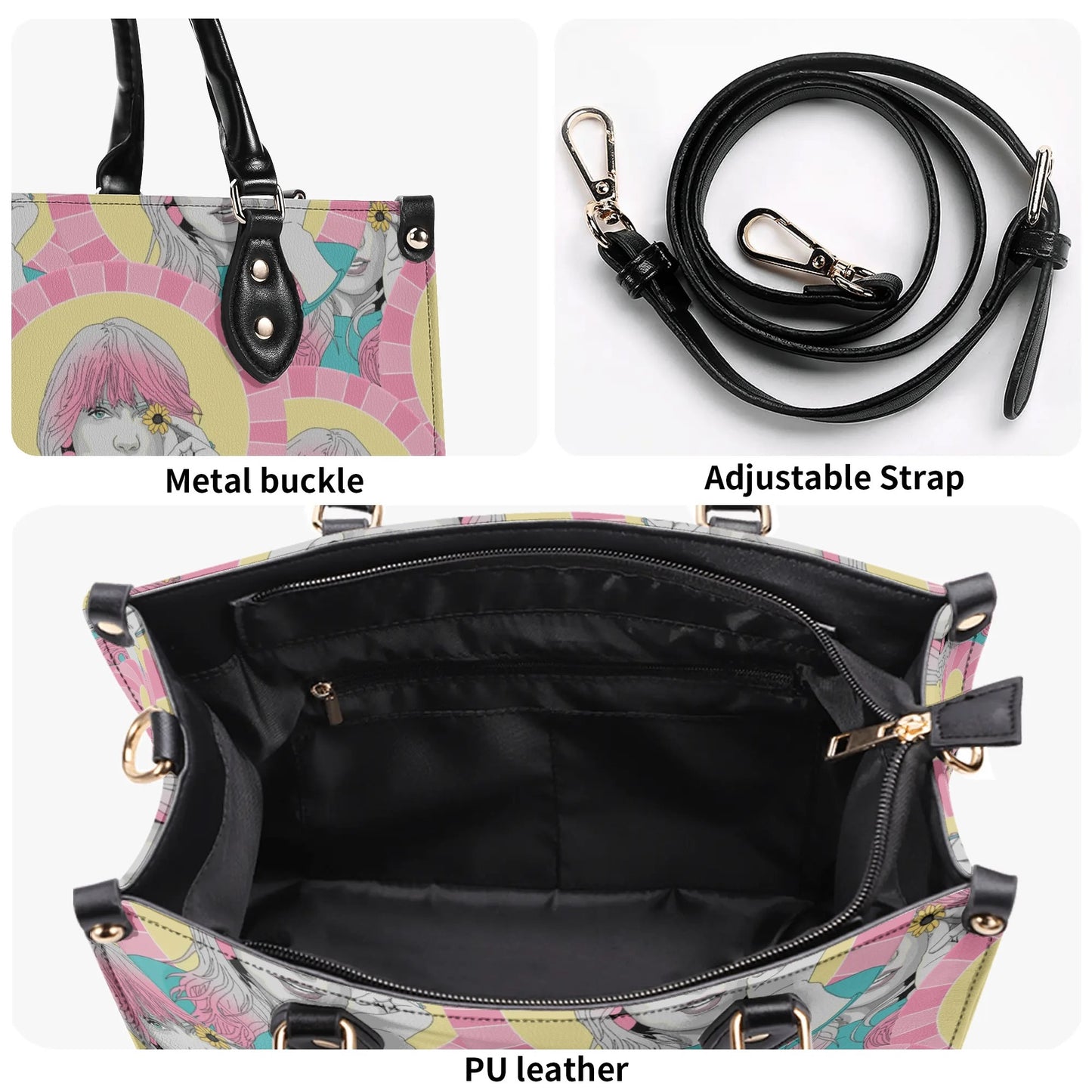 TSwift Pop Art Luxury Women Leather Handbag