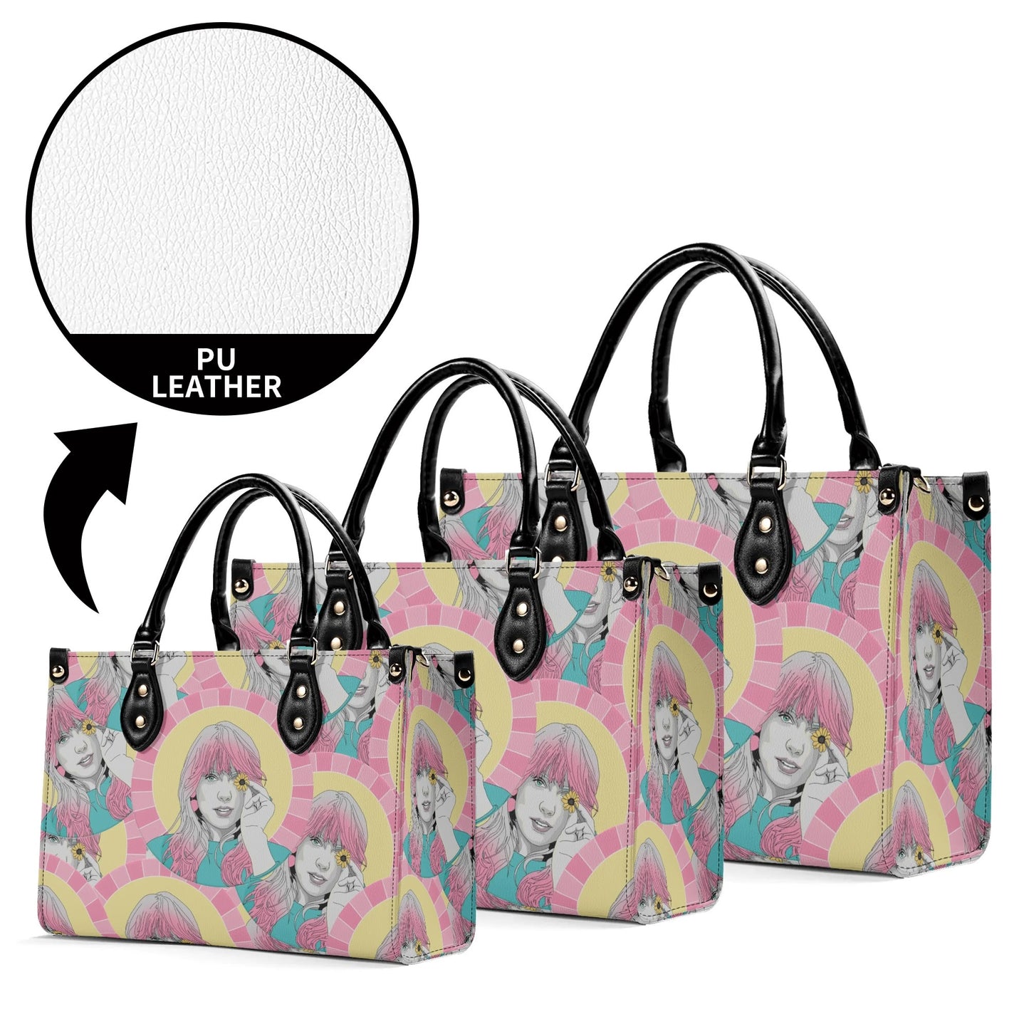 TSwift Pop Art Luxury Women Leather Handbag