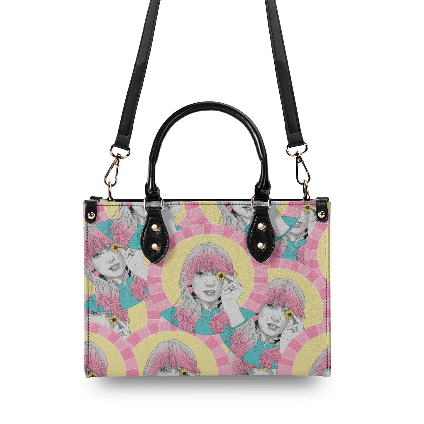 TSwift Pop Art Luxury Women Leather Handbag