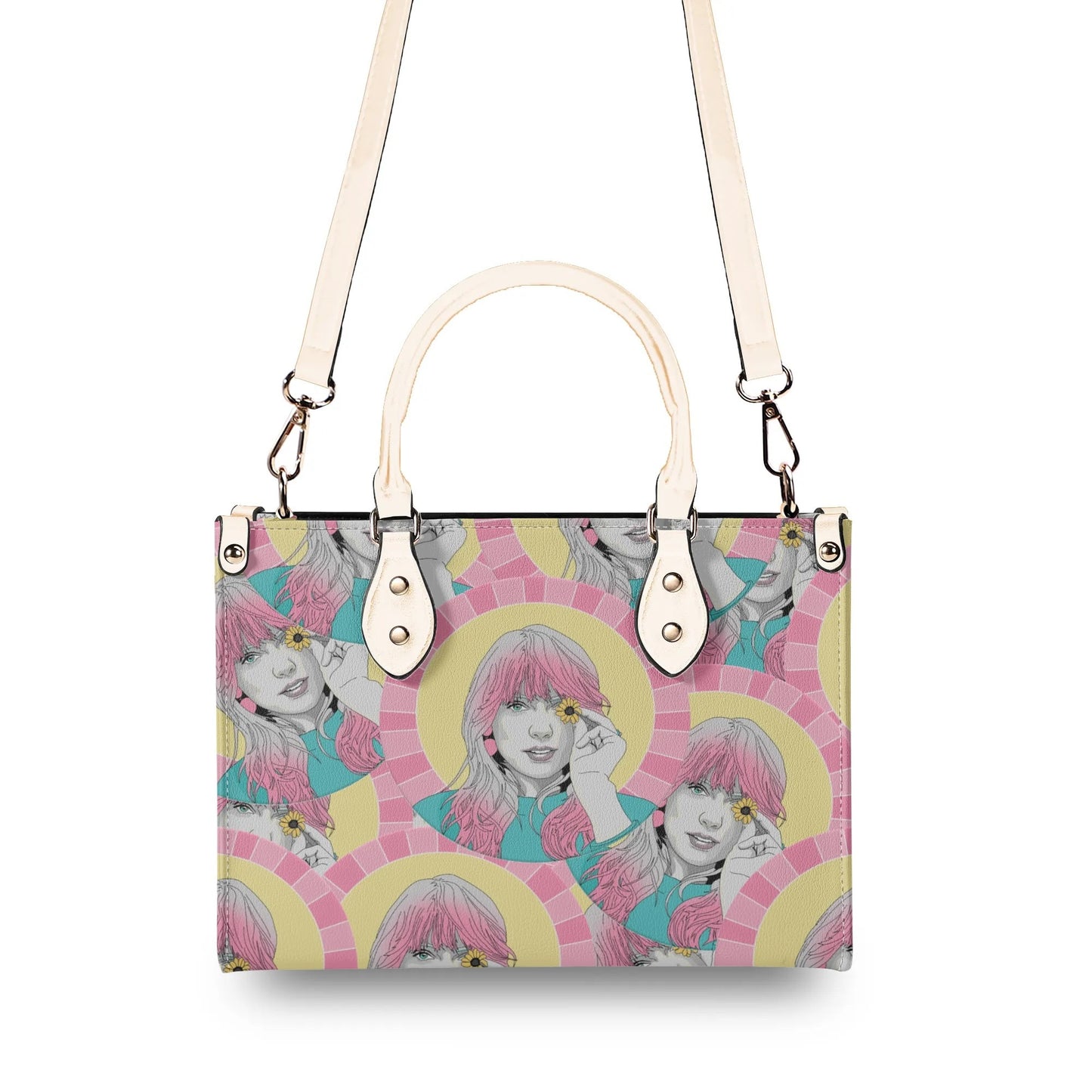 TSwift Pop Art Luxury Women Leather Handbag