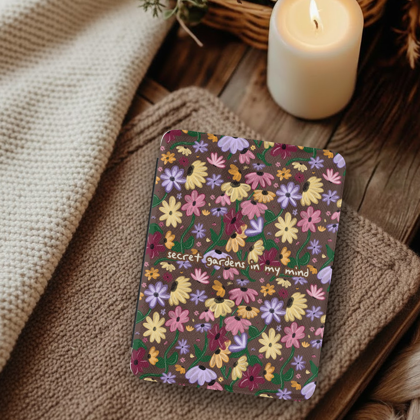 Secret Song Floral Secret Garden Swiftie Leather Kindle Case with Hand Strap
