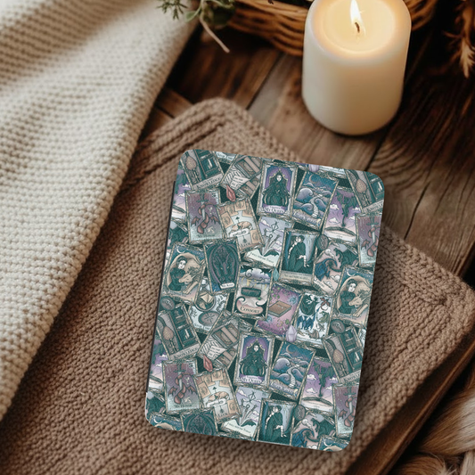 Fourth Wing Tarot Leather Kindle Case with Hand Strap