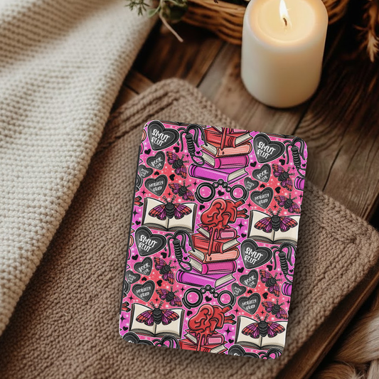 Spicy Book Lover Leather Kindle Case with Hand Strap