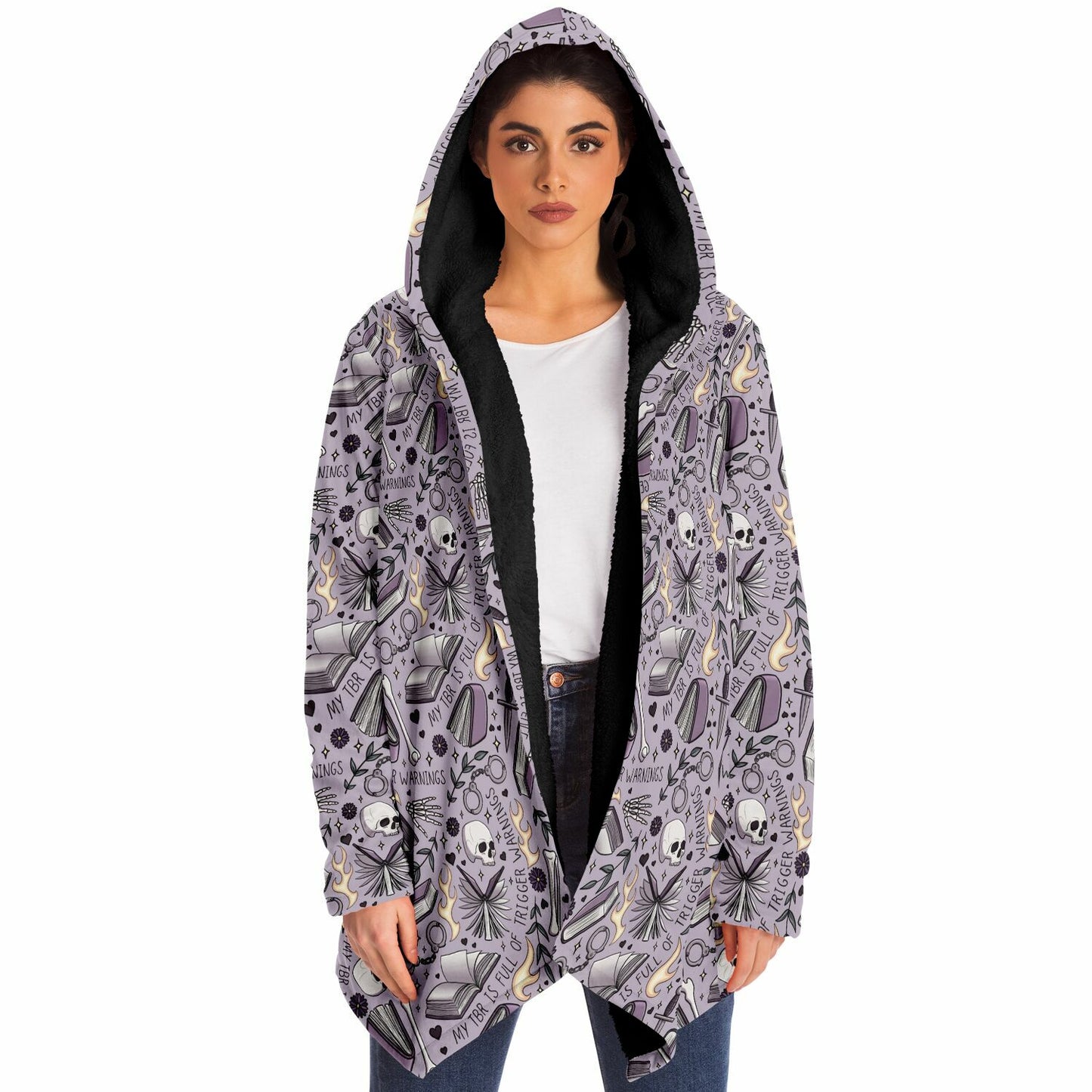 My TBR Is Full Of Trigger Warnings Fleece Lined Hooded Cloak
