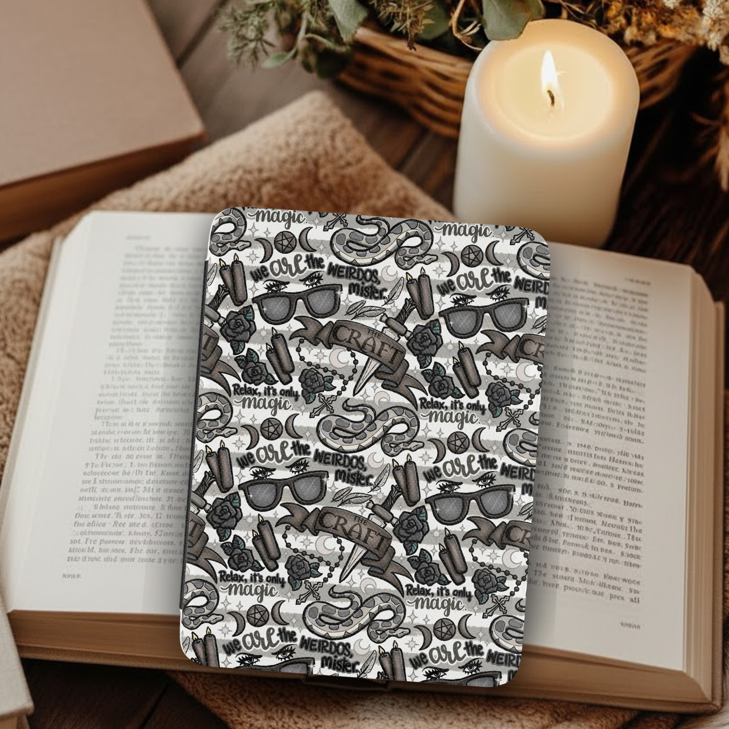 The Craft Weirdos Leather Kindle Case with Hand Strap