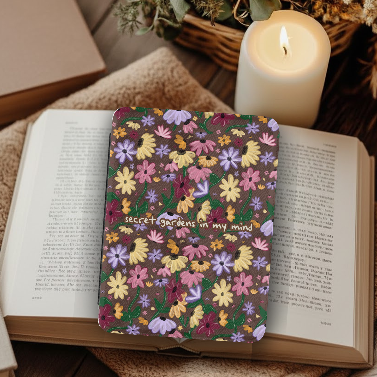 Secret Song Floral Secret Garden Swiftie Leather Kindle Case with Hand Strap