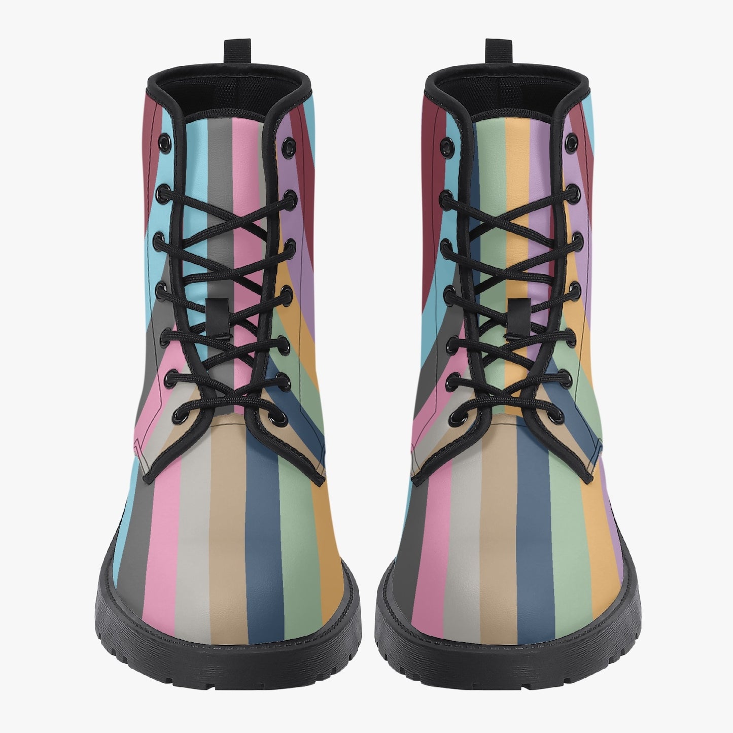 Eras Stripes TSwift Leather Combat Boots