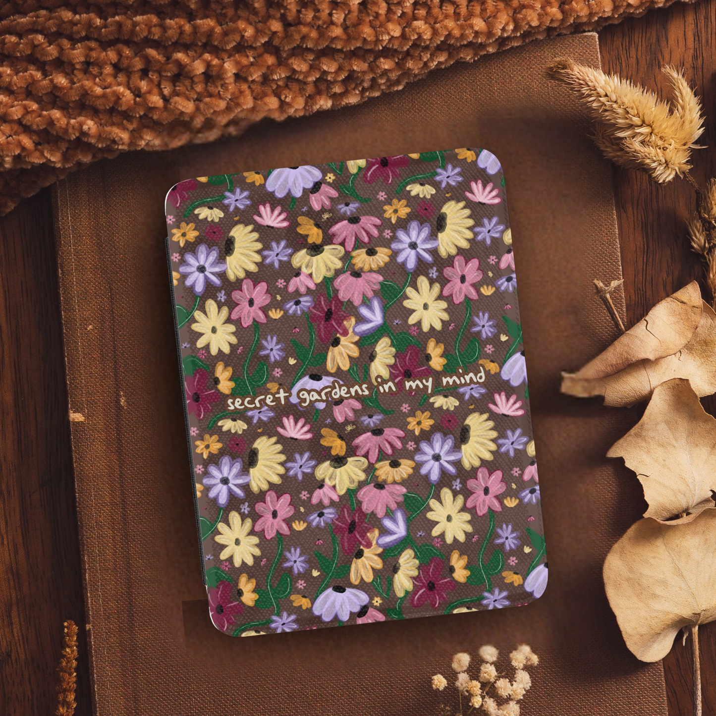 Secret Song Floral Secret Garden Swiftie Leather Kindle Case with Hand Strap