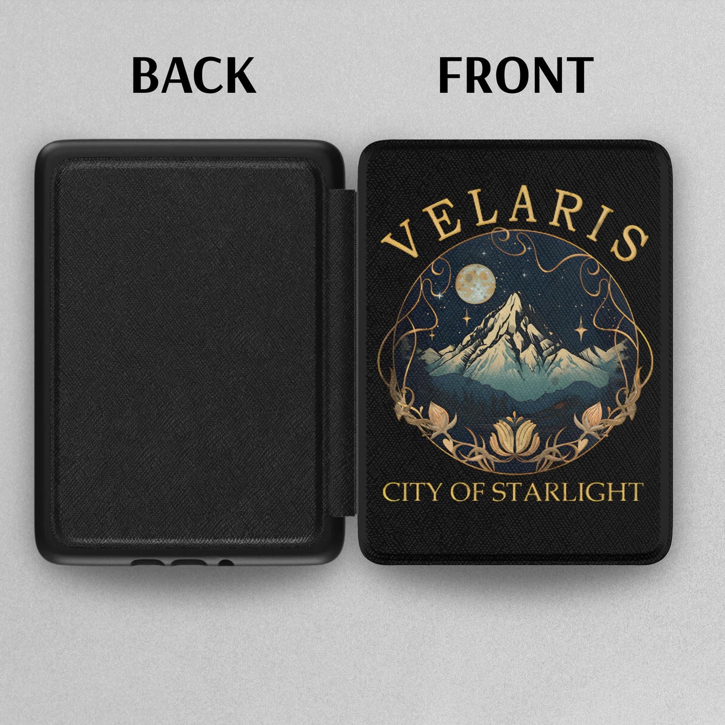 Velaris City of Starlight Leather Kindle Case with Hand Strap