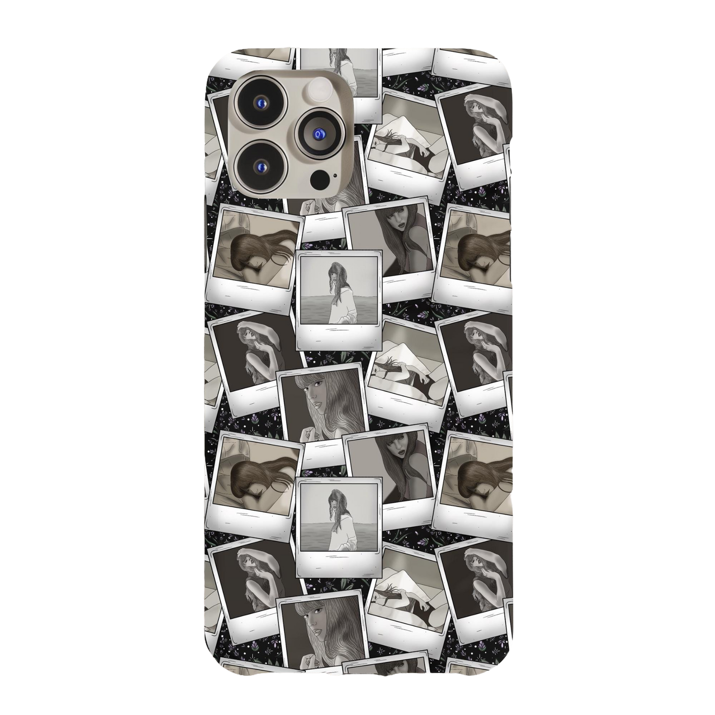 a cell phone case with a photo collage on it