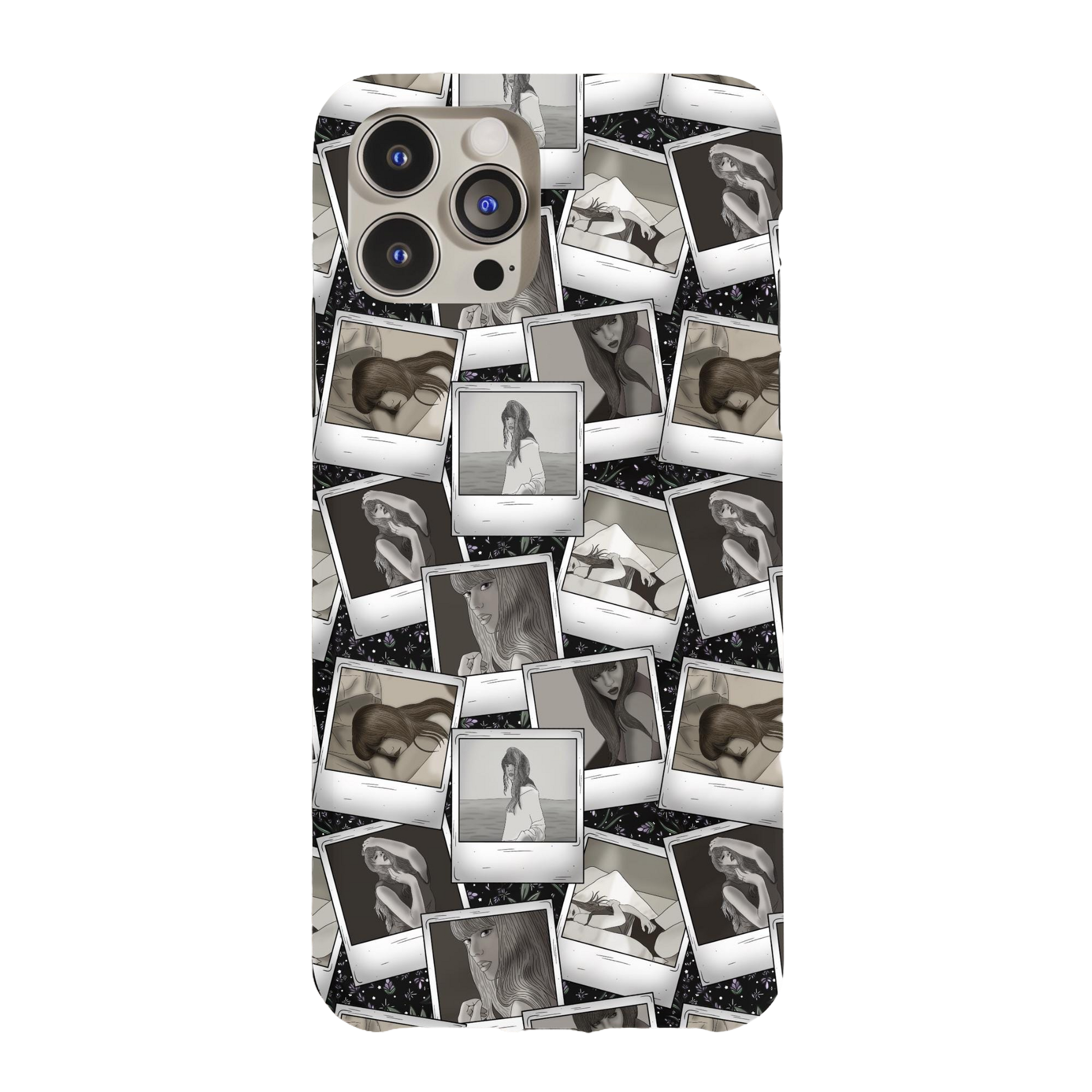 a cell phone case with a photo collage on it