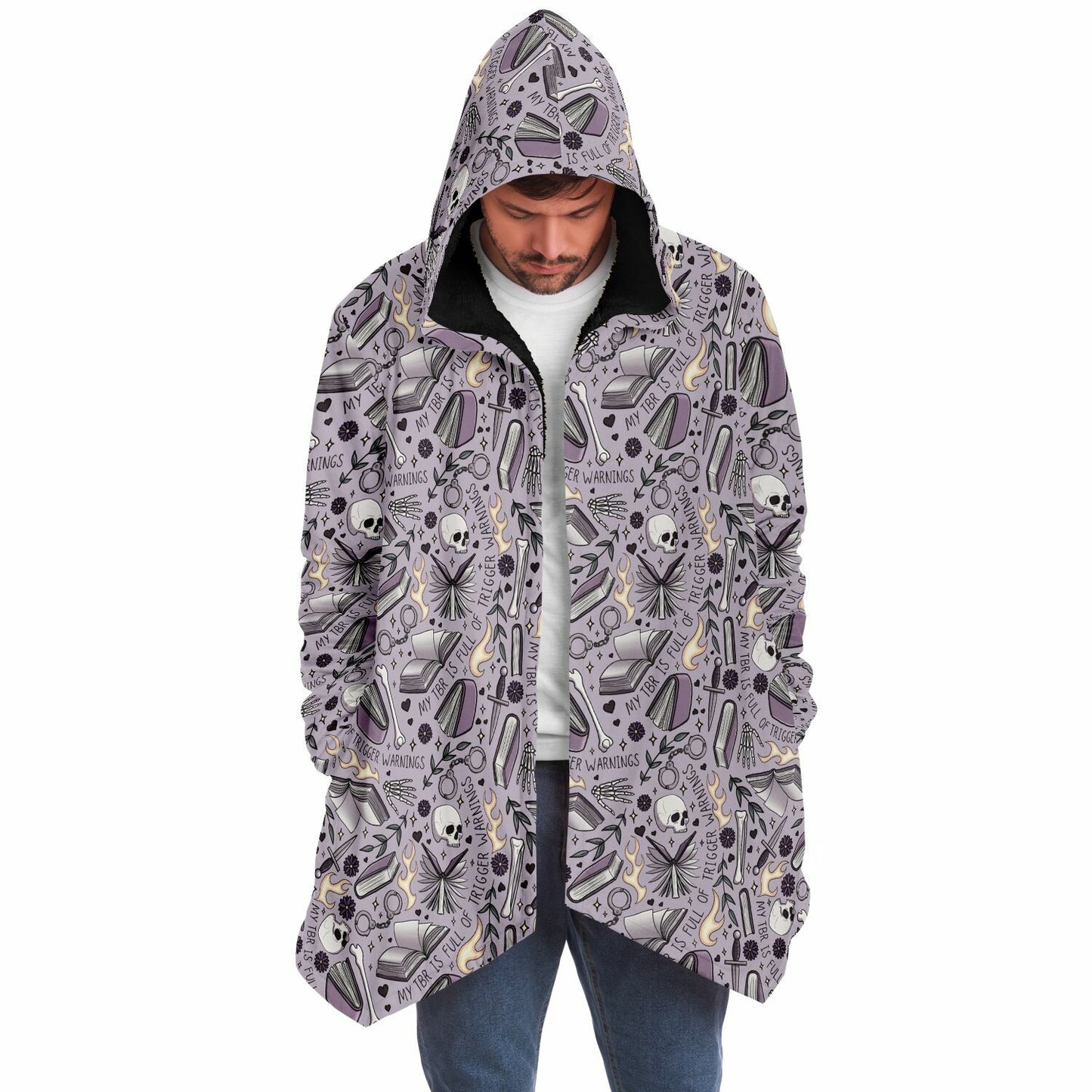 My TBR Is Full Of Trigger Warnings Fleece Lined Hooded Cloak