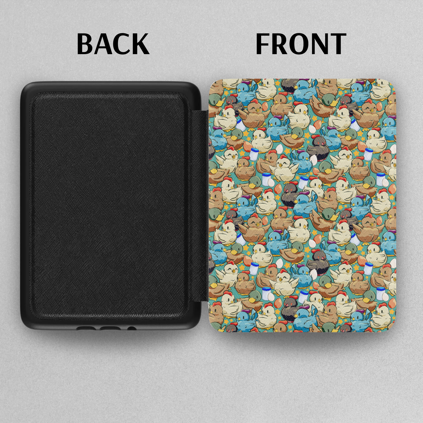 Stardew Valley Chickens Leather Kindle Case with Hand Strap