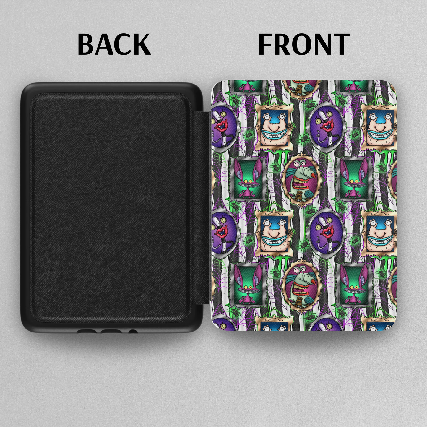 Nostalgic Ahh Real Monsters Leather Kindle Case with Hand Strap