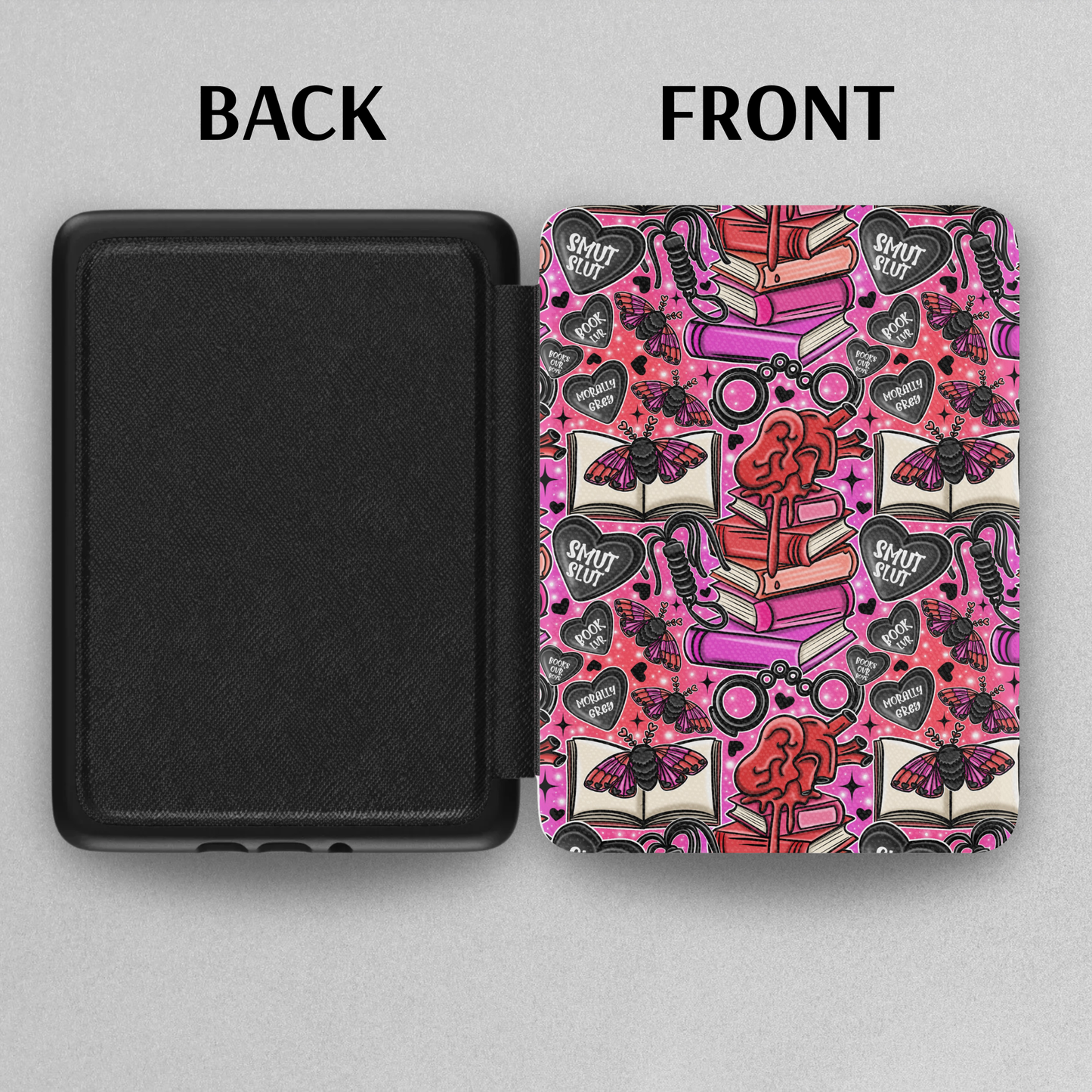 Spicy Book Lover Leather Kindle Case with Hand Strap