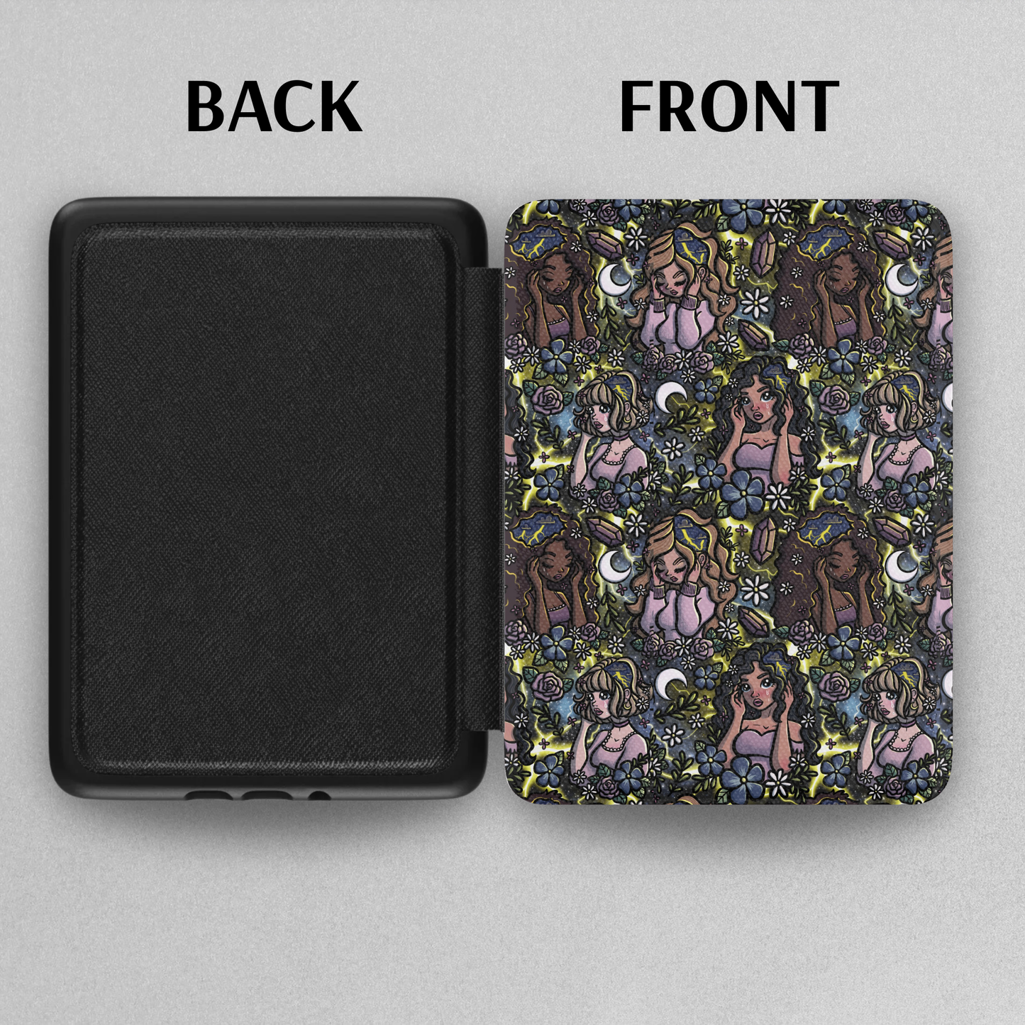 Invisible Illness Migraines Leather Kindle Case with Hand Strap