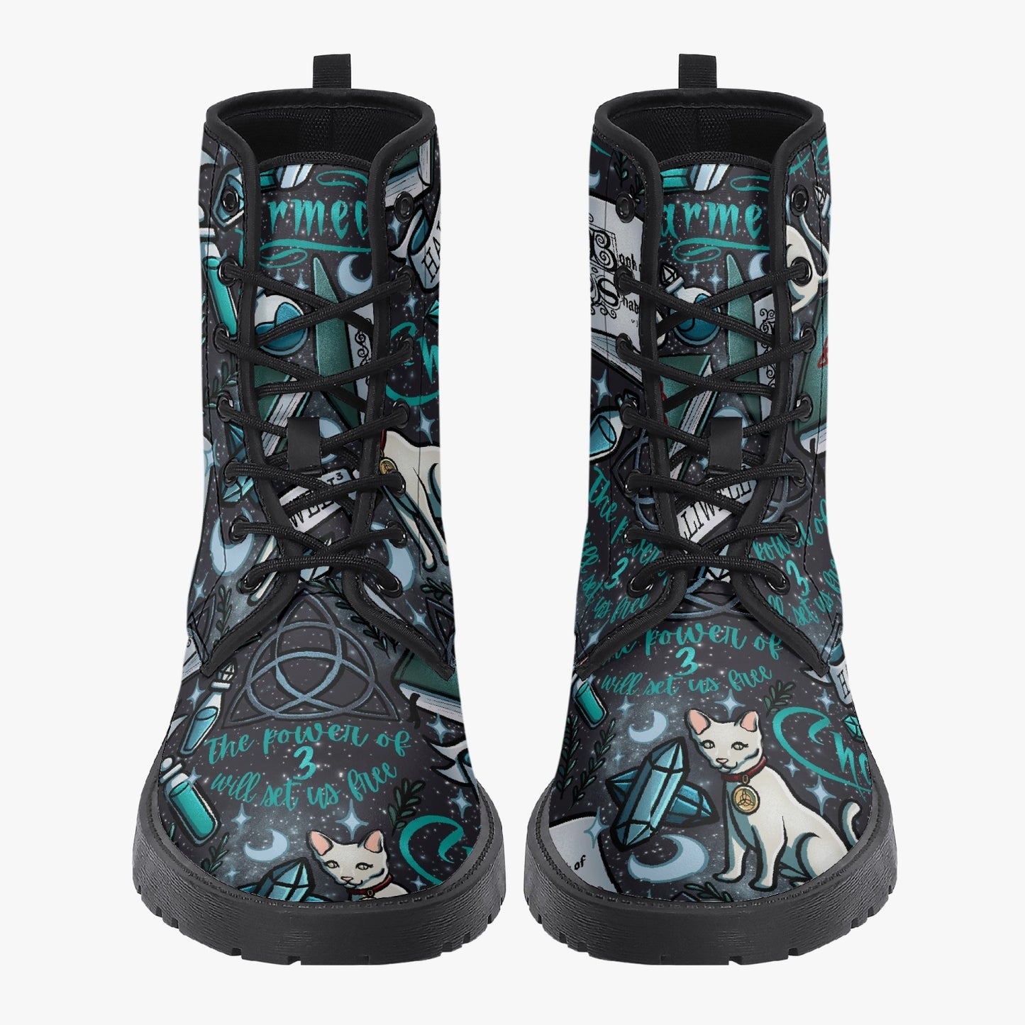 Charmed Sisters Three Leather Combat Boots