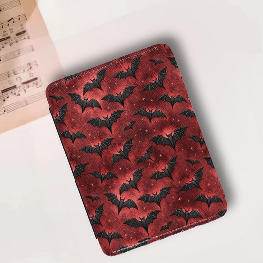 Gothic Vampire Bats Leather Kindle Case with Hand Strap