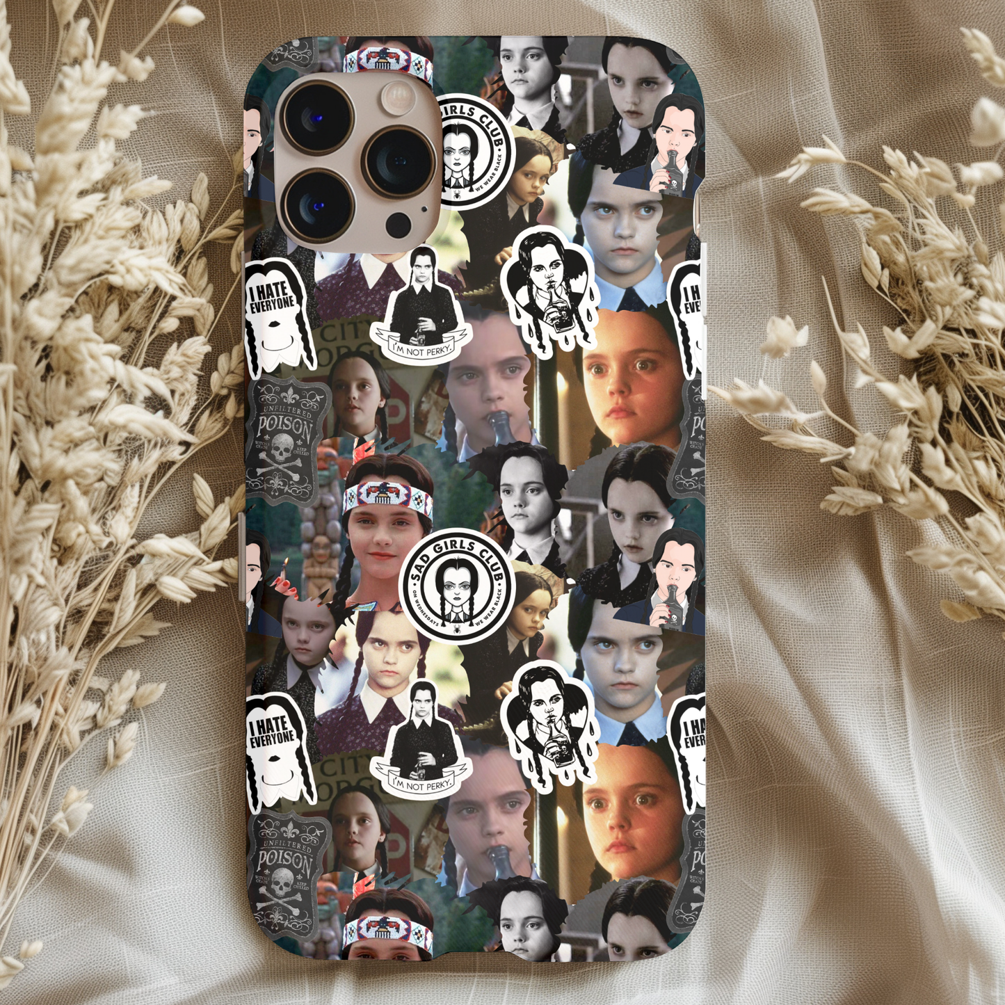 Wednesday Adams Collage Phone Case