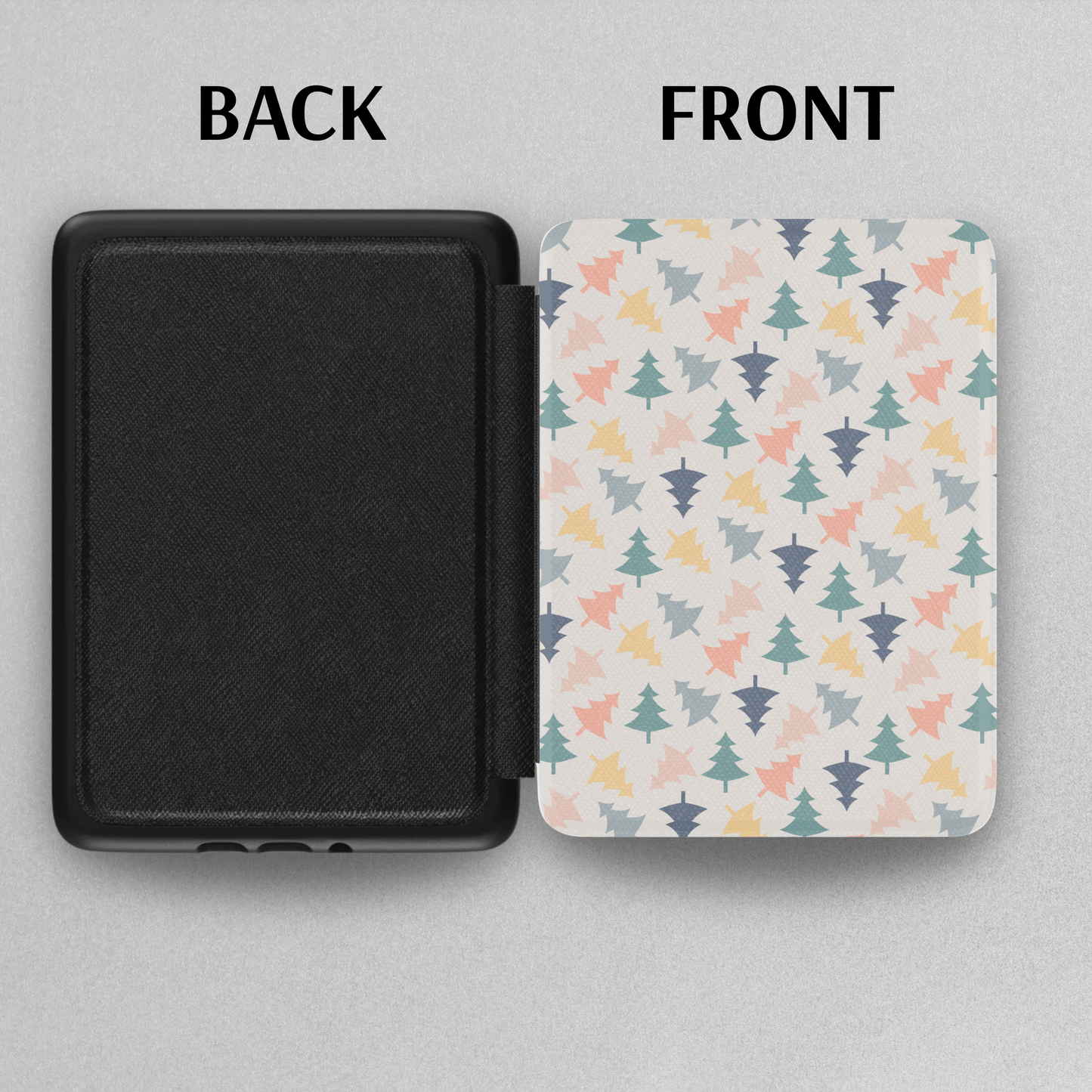Christmas Tree Pattern Leather Kindle Case with Hand Strap