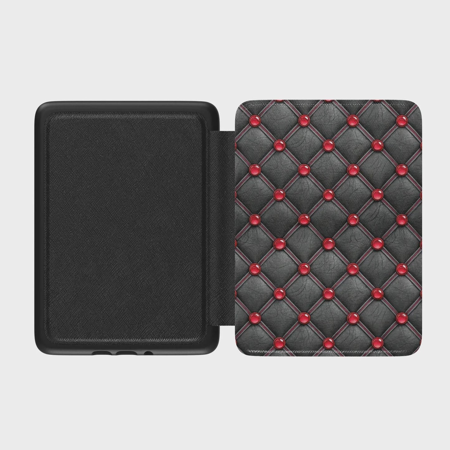 Gothic Black Vampire Leather Kindle Case with Hand Strap