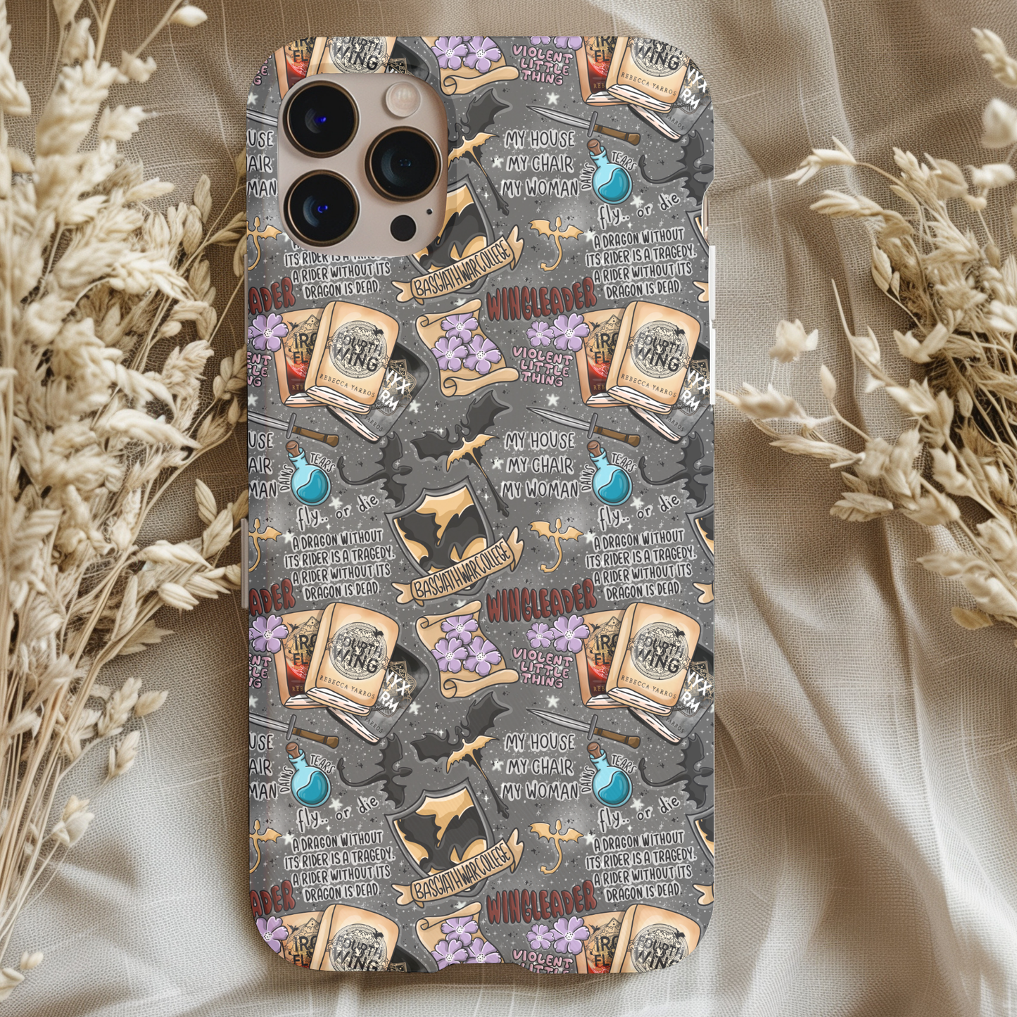 Fourth Wing Fly or Die Phone Case