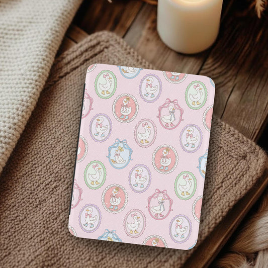 Coquette Goose Frames Leather Kindle Case with Hand Strap