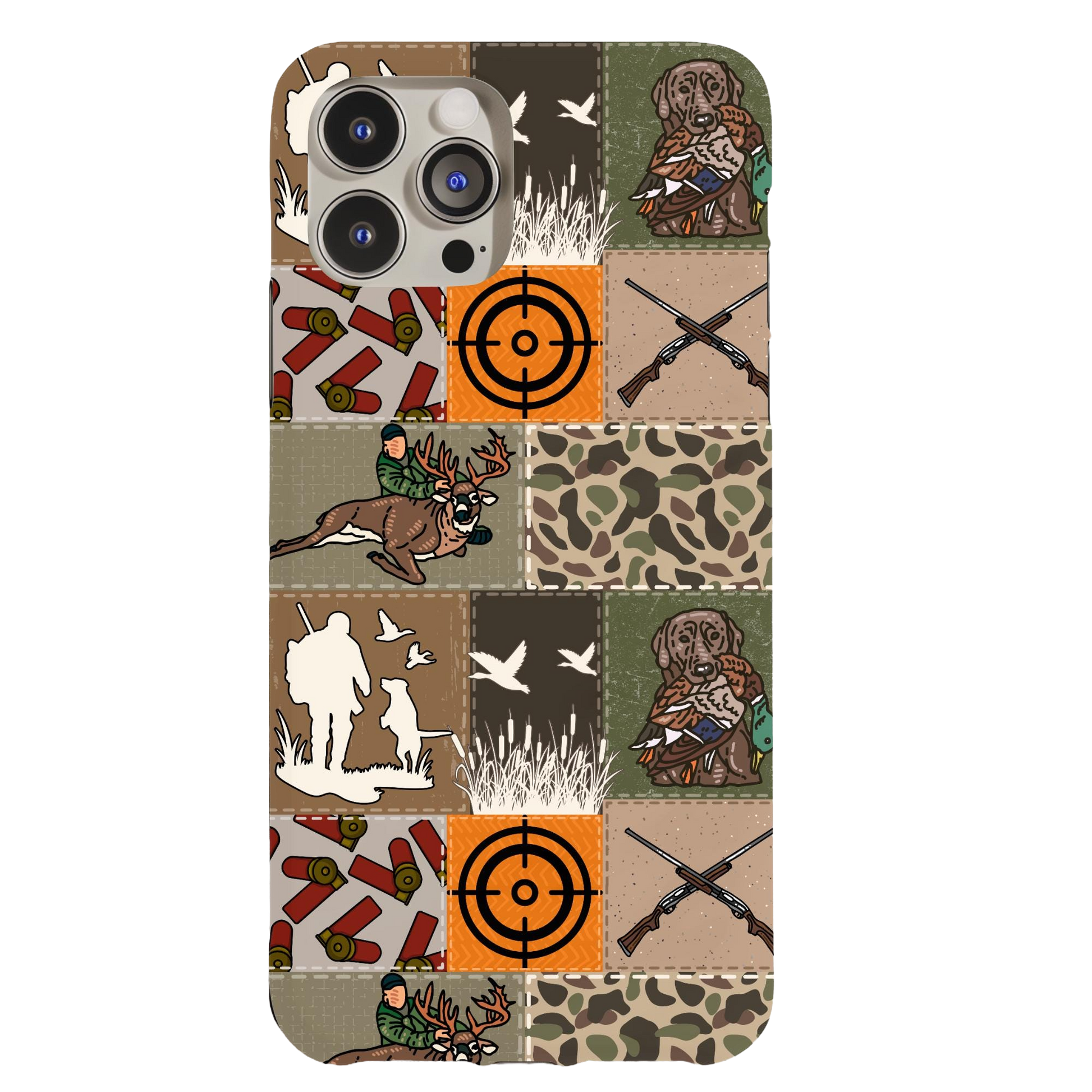 a cell phone case with a picture of a man and a dog