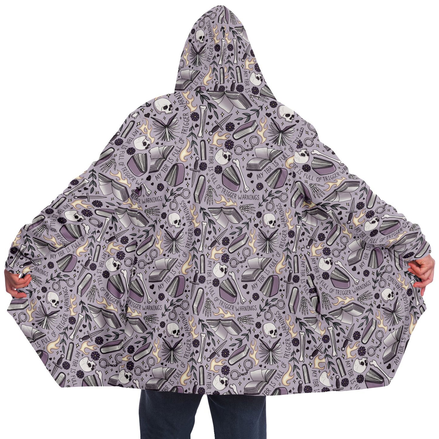 My TBR Is Full Of Trigger Warnings Fleece Lined Hooded Cloak