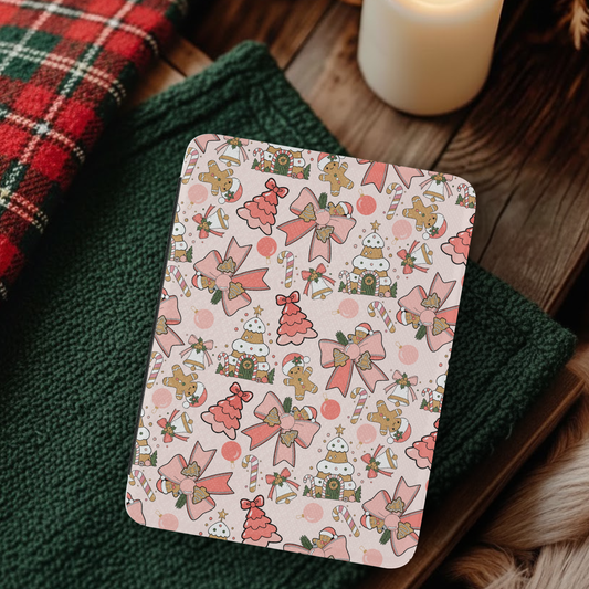 Coquette Gingerbread Bows Leather Kindle Case with Hand Strap