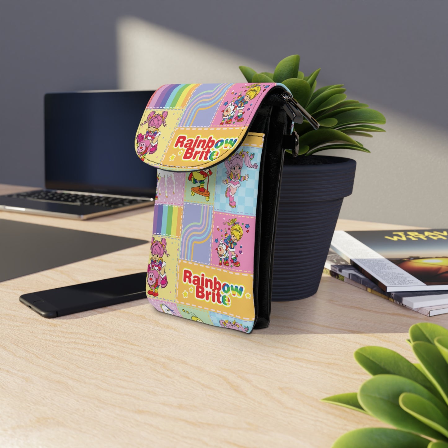 Rainbow Brite Patchwork Cell Phone Wallet Bag