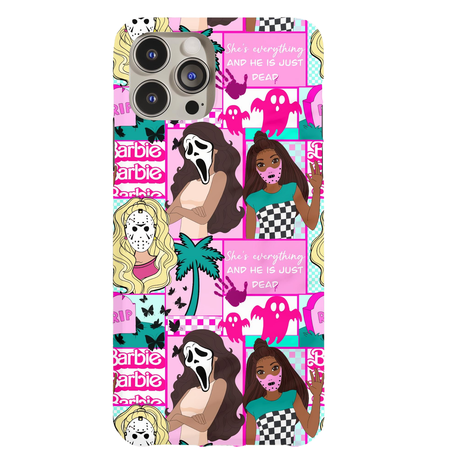 a phone case with a picture of a woman