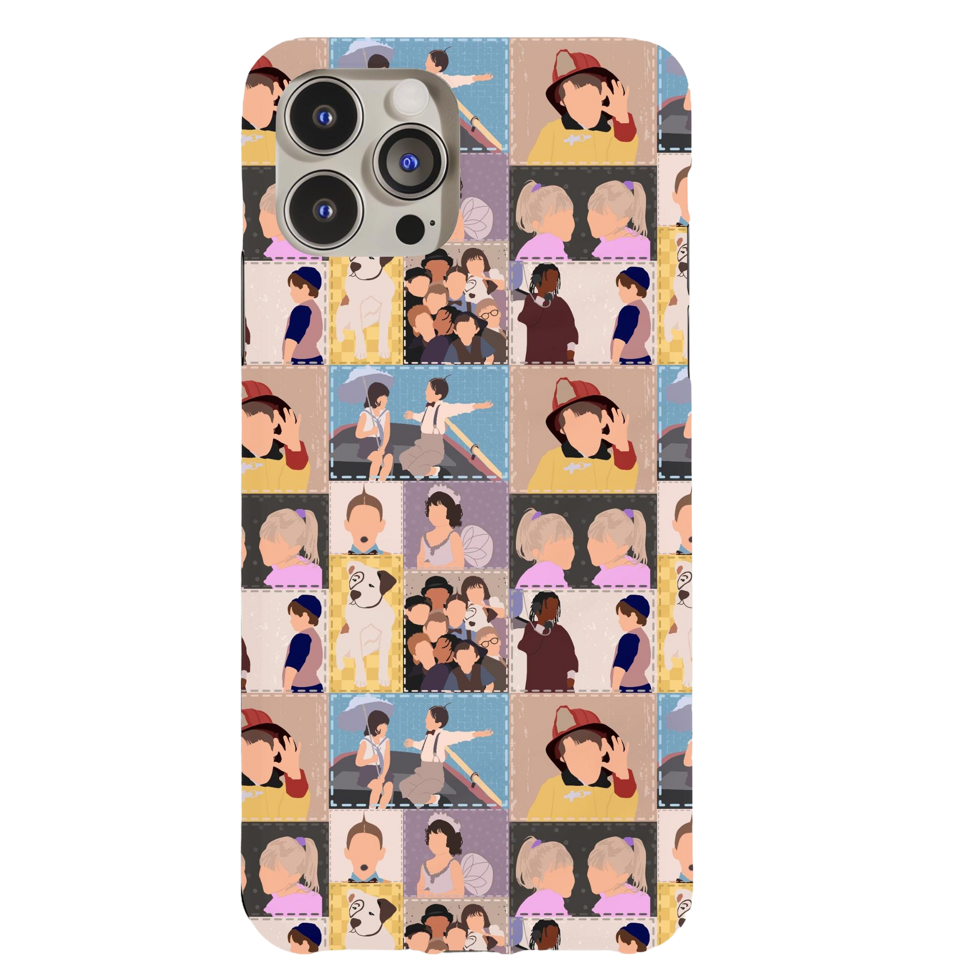 a phone case with a picture of people on it