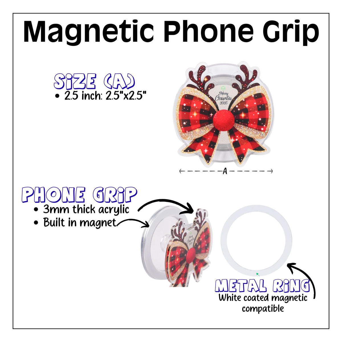 Biting Lips Holographic MagSafe Kindle Phone Grip
