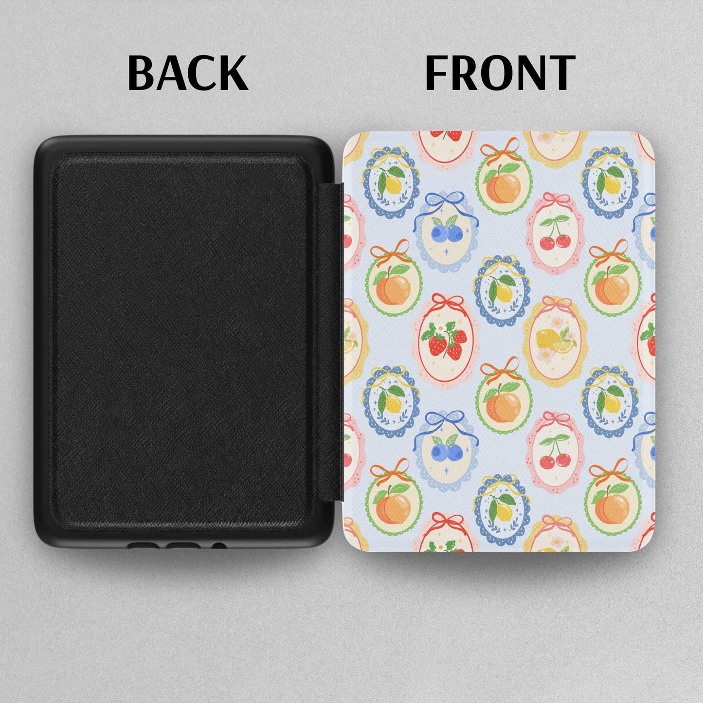 Coquette Fruit Frames Leather Kindle Case with Hand Strap